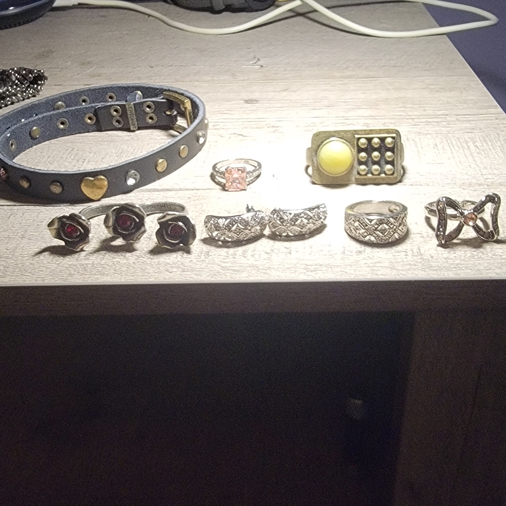 Gold and Black Studded Bracelet